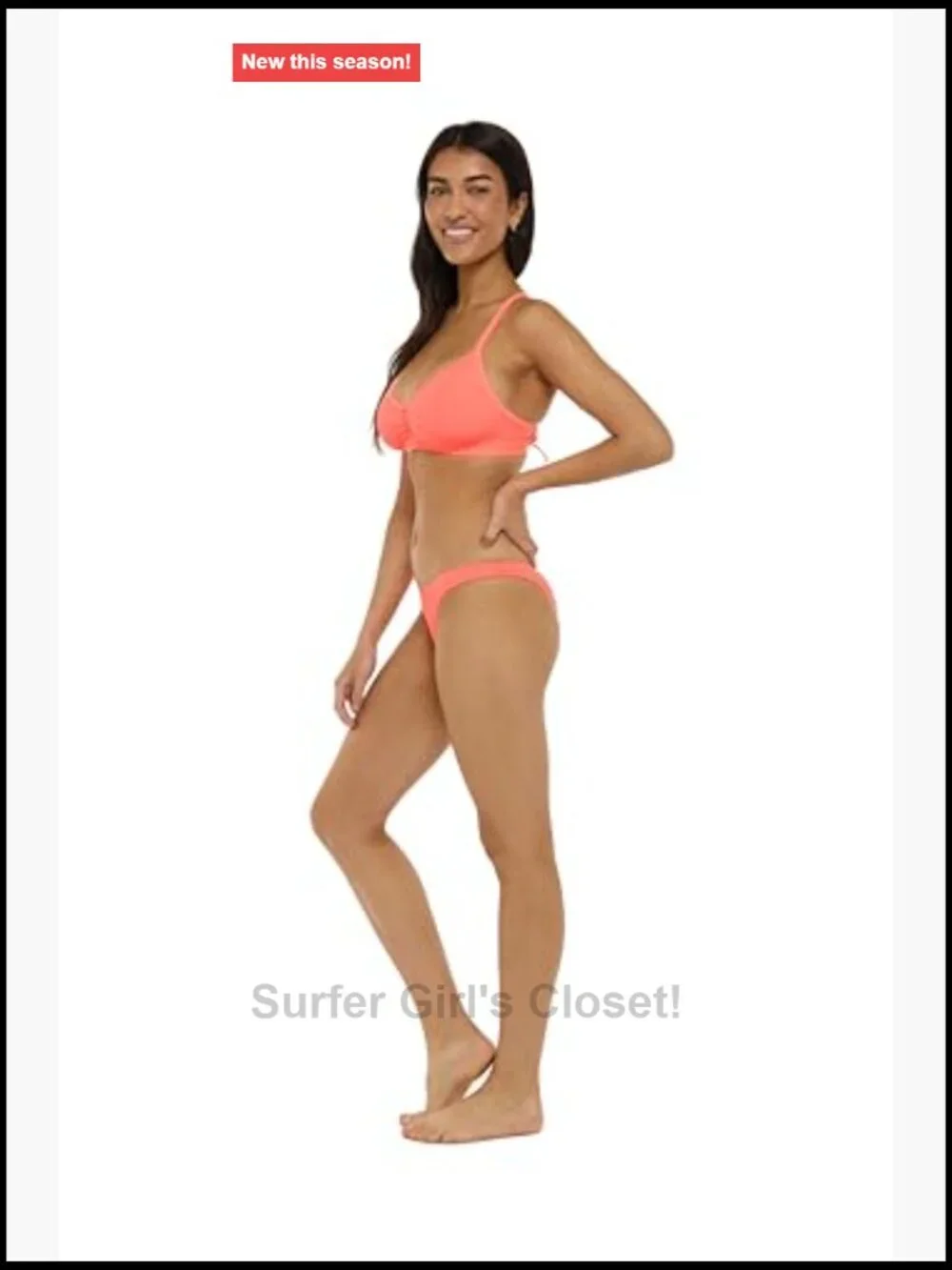 Drew Bikini Top with Adjustable Back for Larger Busts D-F Cup